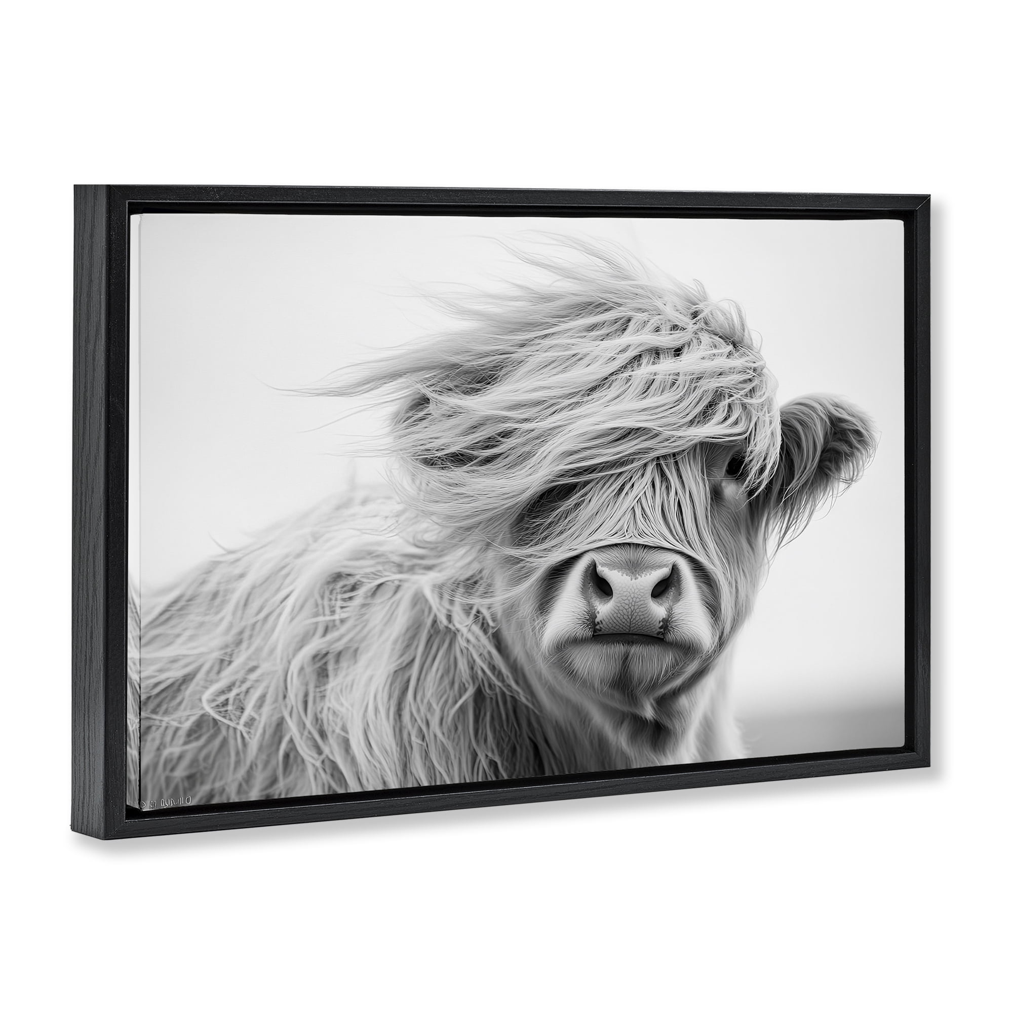 Stupell Industries Easy Breezy Highland Black Framed Floater Canvas Wall Art, design by Tina LeCour