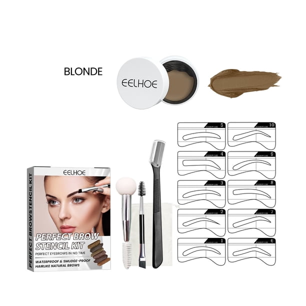 Fiudx Set de Crema para Cejas, Jabón Natural Duradero para Peinar Las Cejas, Recortador de Cejas de Diseño Exquisito, Cepillo Grueso de Doble Punta con Efecto 3D, para Dar Forma y Peinar Las Cejas, I