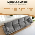 thumbnail image 2 of HOMYEDAMIC Modular Sofa U-Shaped, Chenille Fabric Small Space Couch, Comfortable Apartment Living Room sectional Sofa with 2 Pillows 129”, 2 of 8