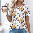 thumbnail image 6 of Summer Casual Loose Round Neck Chiffon Flowy Tops Blouses for Women, Limited Time, Under 10 Dollars WX0001, 6 of 6