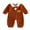 Coffee Thanksgiving Turkey, variant on My First Halloween Baby Boy Outfit Newborn Pumpkin Embroidery Knit Romper Long Sleeve Lapel Jumpsuit with Bowtie Infant Christmas Clothes