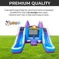 thumbnail image 2 of Pogo Bounce House Crossover Double Water Slide Bounce House Combo Trio, Pink, Tropical, and Rainbow, 2 of 8