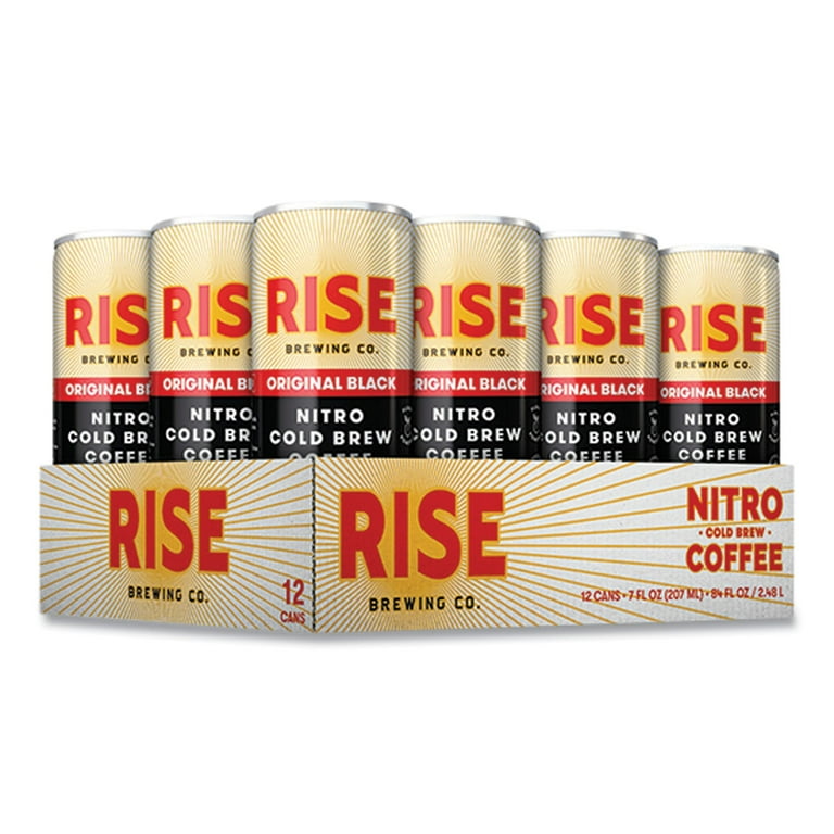 Nitro Cold Brew Latte, Original Black, 7 oz Can, 12/Carton Nitro Cold Brew Latte, Original Black, 7 oz Can, 12/Carton