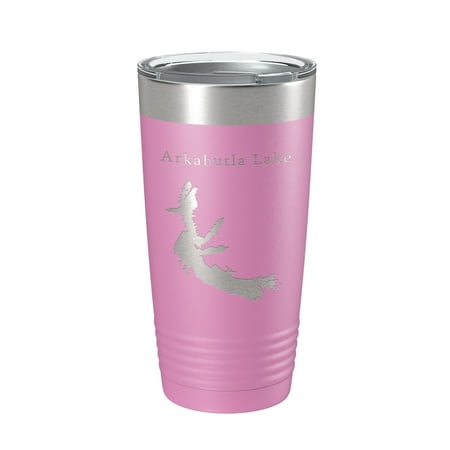 

Arkabutla Lake Map Tumbler Travel Mug Insulated Laser Engraved Coffee Cup Mississippi 20 oz Light Purple