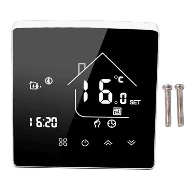 Thermostat Intelligent, Thermostat Numérique Programmable WiFi avec écran Tactile LCD pour Installation Dissimulée de Chaleur 95-240 V