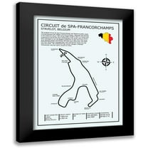 Rogan, Mark 15x18 Black Modern Framed Museum Art Print Titled - Spa-francorchamps Circuit