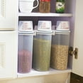 thumbnail image 5 of Binwennn 2.5L Cereal Container Dispenser Storage Kitchen Foods Rice Flour Container Measurer Cup Proof Tall Storage Containers Kitchen Bowls with Lids Set Storage with Lunch Containers for Women Candy, 5 of 5