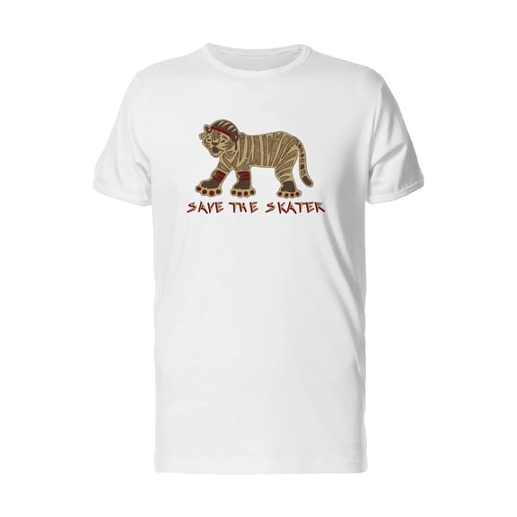 Save The Skater Lion T-Shirt Men -Image by Shutterstock, Male Large