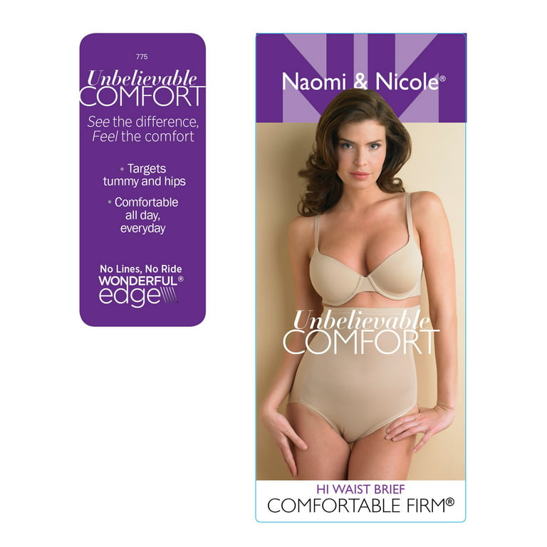 Naomi & Nicole Shapewear - Unbelievable Comfort Large Hi Waist Brief Warm  Beige