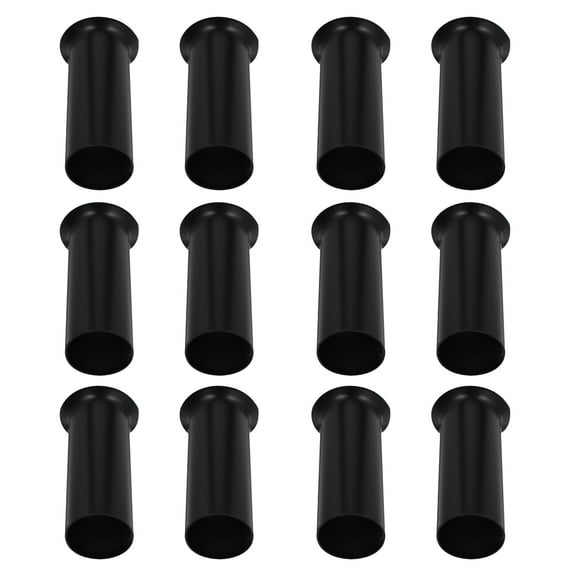 LABELEPH Candle Light Fixture Covers Black 12Pcs 3.15X1.18X1.18In