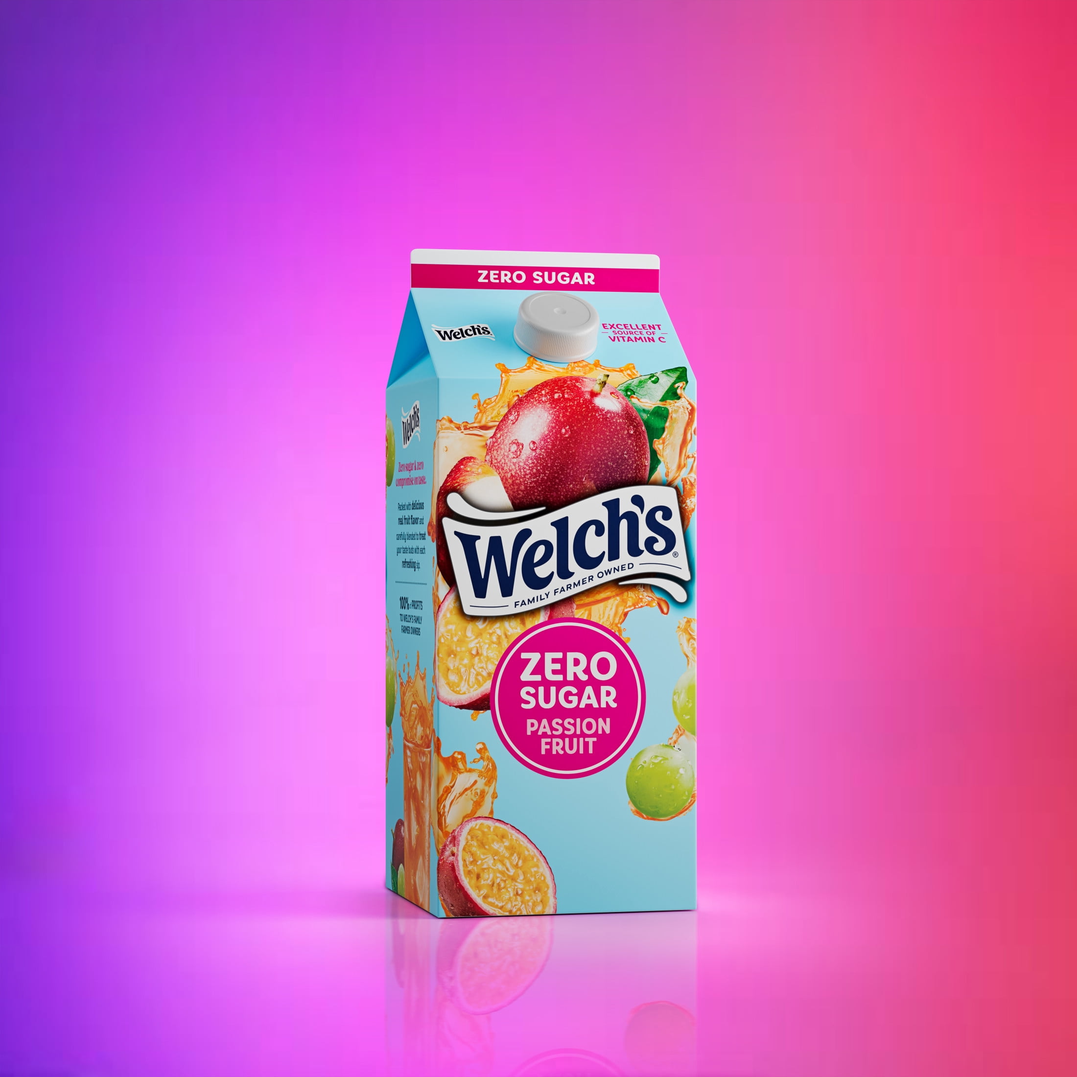 Welch's Passion Fruit Zero Sugar Drink, 59oz fl oz Carton