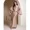 Coral Pink-XL, variant on Coral Pink Satin Long Sleeve Modest Arabic Evening Gown