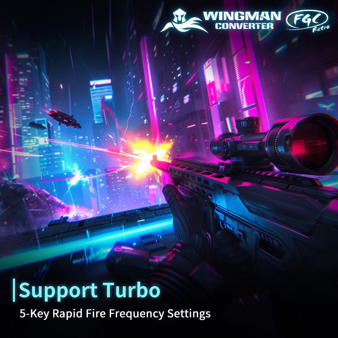 Brook Gaming Wingman FGC Retro: PS1 & PS2 Controllers for PS5 / PS4 / PC with Turbo, Version Year 2026