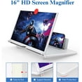thumbnail image 2 of 12" Screen Magnifier,3D HD Mobile Phone Magnifier Projector Screen Enlarger for Movies, Videos, and Gaming,Foldable Cell Phone Stand with Screen Amplifier,Supports All Smartphones ( 12inch), 2 of 7