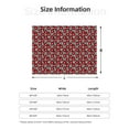 thumbnail image 5 of Honeii Red Floral print throw blanket, crafted from cozy cotton flannel, offers versatile home decor as a bedding suitable for all seasons.-, 5 of 6