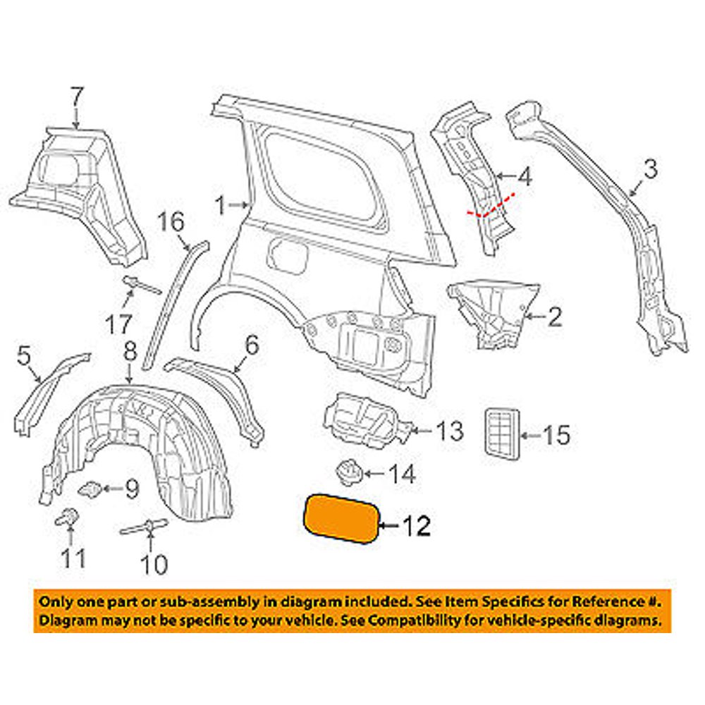 Jeep CHRYSLER OEM 1416 Grand Cherokee Fuel Cap Hatch