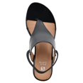 thumbnail image 1 of WHITE MOUNTAIN Sandale Compensée pour Femme, Noir/verni/lisse, 10 m, 1 of 6
