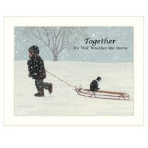 Together by Bonnie Mohr Printed Framed Wall Art Wood Multi-Color