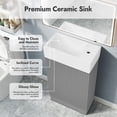 thumbnail image 5 of Aukfa 18.6" Bathroom Vanity with Sink Combo, Modern Storage Cabinet with Two-tier Shelves, Gray, 5 of 8