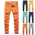 thumbnail image 5 of Mercatoo Boy's Skinny Fit Ripped 𝐃estroyed Distressed Fashion Denim Jeans Pants Pure Cotton Patchwork Pants Kids Comfort Waist Joggers, 5 of 5