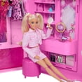 thumbnail image 3 of Barbie Closet with Spin & Style Feature, Vanity, Ottoman, 4 Fashions, 20+ Pieces, Portable Storage, 3 of 6