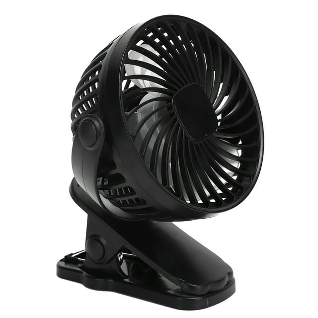 Electric Clip Fan, Low Noise USB Clip Fan Portable Electric For Classroom For Office For Outdoor Black