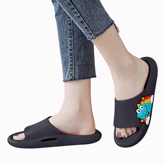 Godom Toddler Slippers Non-Slip House Slippers Cute Soft Slip-On Shoes Toddler/Little/Big Kid