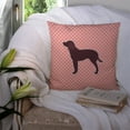 thumbnail image 3 of Carolines Treasures Water Spaniel Checkerboard Pink Fabric Decorative Pillow 14Hx14W multicolor, 3 of 4