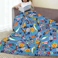 thumbnail image 6 of Pofeuu Cute Flat Fish Print Ultra-Soft Micro Fleece Blanket,for Bed Or Sofa,All Season Throw Blankets Flannel Blanket-50"x40", 6 of 7