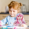 thumbnail image 4 of Linda muñeca de juguete para niña de 13 pulgadas con elegante vestido de noche para niños y niñas (rosa) Likrtyny libre de BPA, 4 of 7