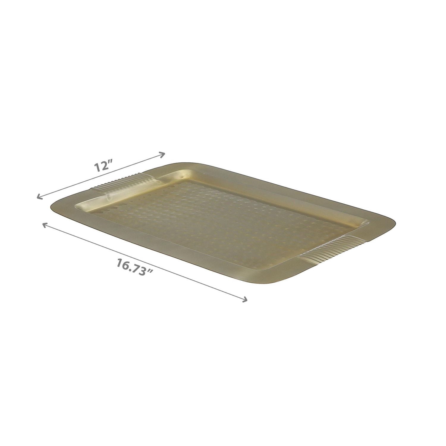 Plateau Martelé Rectangulaire 17" X 12" Or
