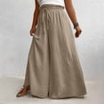 thumbnail image 6 of Iyufng Plus Size Women's Wide Leg Casual Pants Tie Waist Loose Fit Pants, 6 of 6