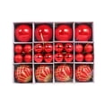 thumbnail image 1 of 40Pcs Christmas Ball Color Painted Round Shape Easy Hanging Multi Style Vibrant Decorative PS Plastic Xmas Theme Balls Pendant Party Supplies, 1 of 8