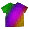 thumbnail image 2 of Mardi Gras Party Mask Distressed Grunge Flag All Over Toddler T Shirt Multi 4T, 2 of 2