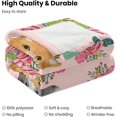 thumbnail image 5 of Cat Blanket for Girls Pink Flowers Cat Throw Blanket Cute Animal Cats Stuff Plush Blanket Fleece Fuzzy Pet Pattern Gifts for Kids Adults Super Soft Warm Cozy Flannel for Couch Bed Sofa 50"x40", 5 of 6
