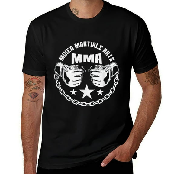 MMA Mixed Martial Arts Mens T Shirts Cotton Short Sleeve T-Shirt Crew Neck Tees Casual Shirt