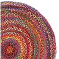thumbnail image 3 of GRUHUM 7'x7' Cotton Area Rug - Natural Fiber Round Multicolour Collection Handmade Boho Charm Farmhouse Cotton Area Rug Soft Braided Rug for Indoor Outdoor Kitchen Bedroom Living Hallways Enterways, 3 of 3
