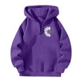 thumbnail image 4 of Quarter Zip Hoodies for Women Fall Winter Fashion 2025 Trendy Pullover Hooded Sweatshirts with Pocket Long Sleeve Cute Hoodie Clothes (Dark Purple, M), 4 of 5