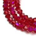 thumbnail image 3 of Transparent Electroplate Glass Beads Strands AB color Plated Faceted Bicone Dark Red 3.5~3.8mm about about 107~110pcs/strand 32.5~34cm, 3 of 4