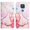thumbnail image 2 of Allytech Moto G Power 2021 Case Wallet, Stylish Marble Folding Kickstand Full Body Protection Shockproof Cards Pocket Wrist Strap Wallet Cover for Motorola Moto G Power 2021 - Pink Gold, 2 of 7