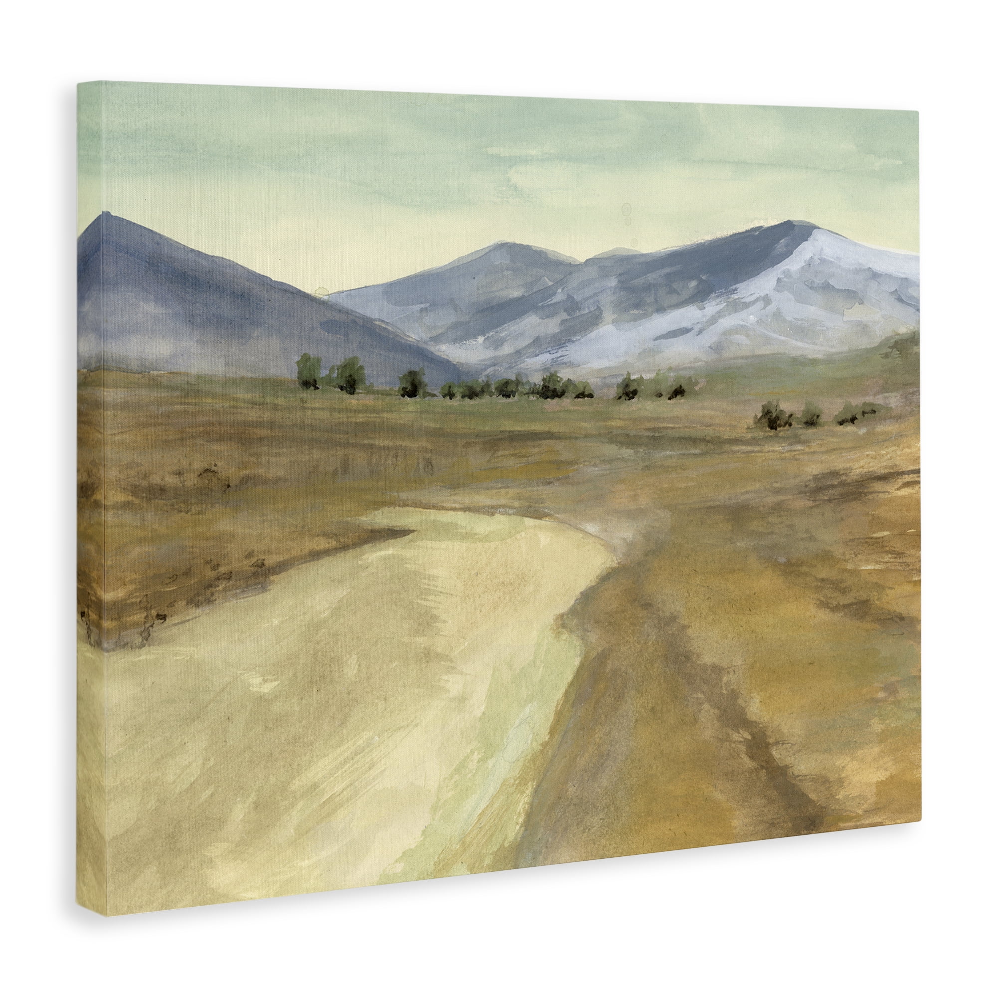 Stupell Industries Distant Desert Mountains Landscape & Nature Painting Wrapped Canvas Art Print Wall Art, 20 x 16
