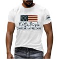 thumbnail image 4 of Mens US 250th Anniversary T Shirt Short Sleeve Round Neck Top American Flag July 4th Patriotic T-Shirt Summer Basic Tees, 4 of 5