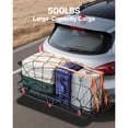 thumbnail image 3 of JWRWEFA 500 LBS Hitch Mount Cargo Carrier, Heavy Duty Steel Luggage Basket with Cargo Net & Ratchet Straps, Anti-Rattle Cargo Rack for 2” Receiver SUV Truck Pickup, 3 of 11