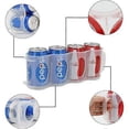 thumbnail image 3 of Portable Fridge Shelving Soda Can Organizer, Beer Can Holder, Sliding Fridge Storage Bin, Clear Plastic, 2 Pack, 3 of 4