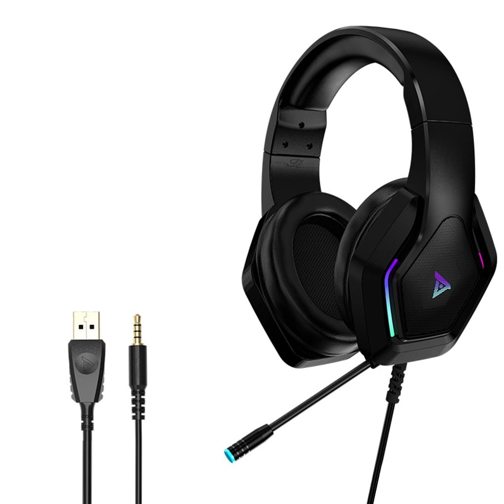 DTOWER 3.5mm Gaming Headset Bendable Microphone Noise Cancelling Computer Headphone Online