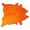 Orange, variant on 60" x 84" Gray Cowhide - Area Rug