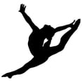 thumbnail image 2 of Gymnastics Silhouette Style Graceful Wall Decal by Wallmonkeys Peel and Stick Graphic (36 in W x 34 in H) WM54227, 2 of 4