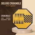 thumbnail image 3 of Tradeopia 4-in-1 Deluxe Crokinole Board Game Set, Chess, Checkers and Backgammon Board, 3 of 11