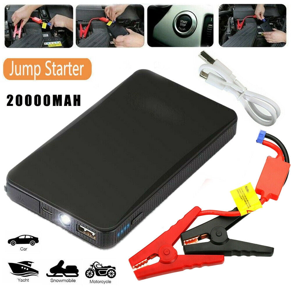 20000mAh Peak Car Jump Starter Battery Pack 12V Jump Box Booster Portable Charger for up to 9L Gas/7L Diesel Engines
