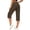 Brown, variant on Women's High Waist Cargo Capri Pants Casual with Pockets Loose Fit Lightweight Hiking Outdoor Trip Cropped Pants